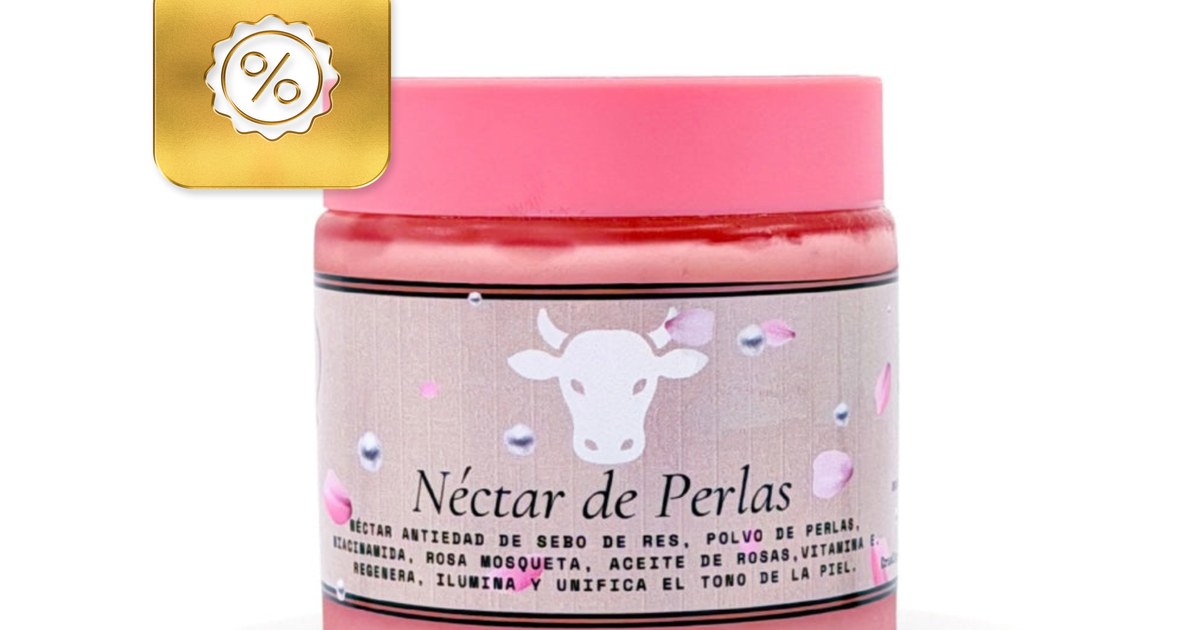 Néctar de Perlas Wagyu de Edgy Labs: crema de sebo de res con niacinamida, vitamina E y rosa mosqueta; empaque de la marca fundada por el cubano Soy Edgy en EE. UU.
