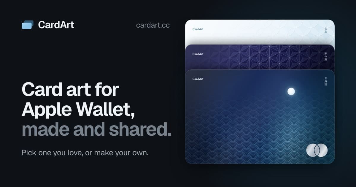 CardArt, la web para descargar y compartir caras de tarjetas de Apple Wallet